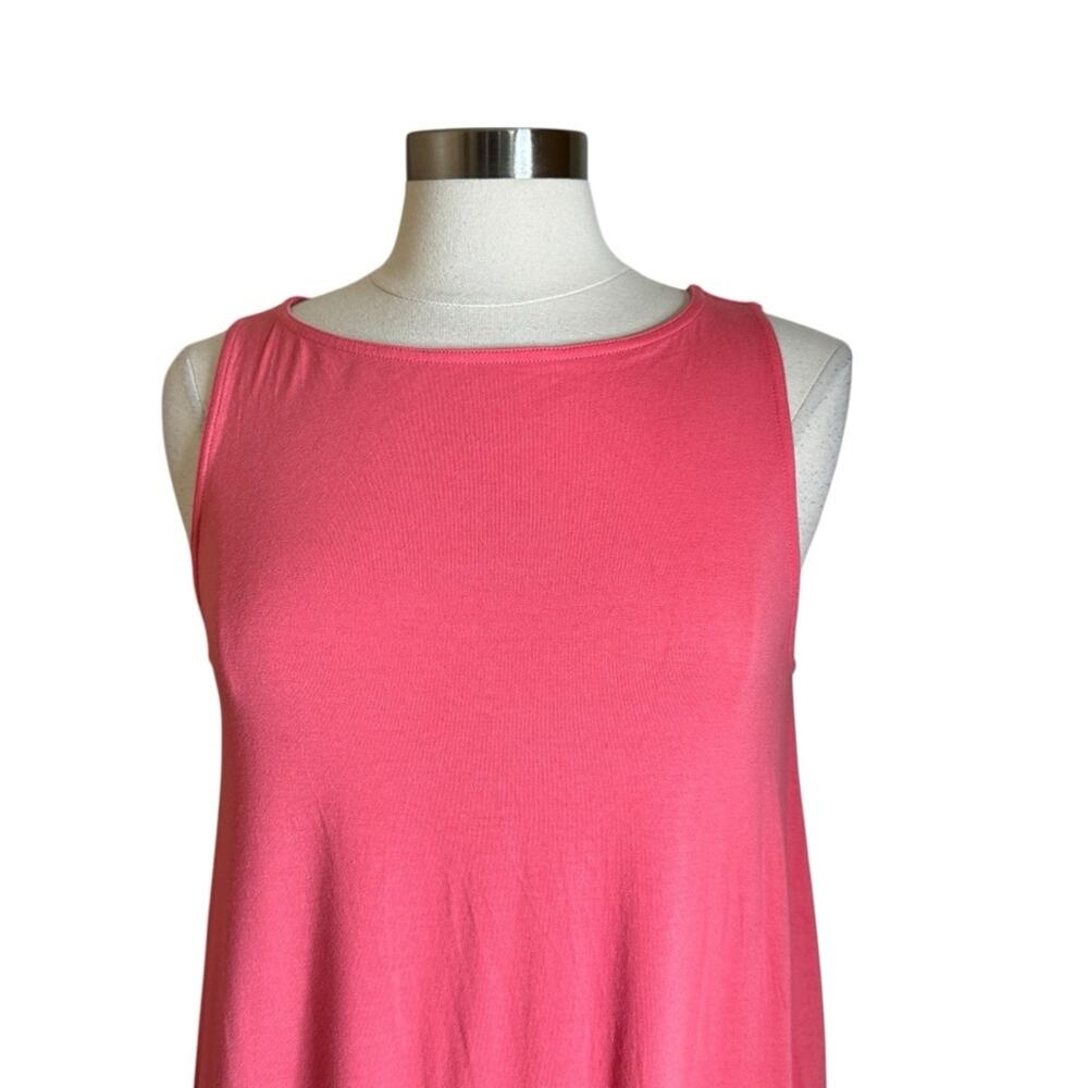 Eileen Fisher Pink Viscose Sleeveless Jersey Flare Dress Womens Medium‎ - Picture 4 of 10